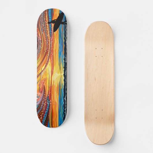 Skateboard Dreamtime Surf - Edition limitée Aboriginal Dot Ar (Recto)