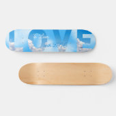 Skateboard Dreamy Sky LOVE Typography Romantic (Horz)