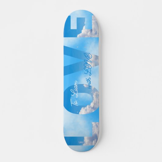 Skateboard Dreamy Sky LOVE Typography Romantic (Devant)