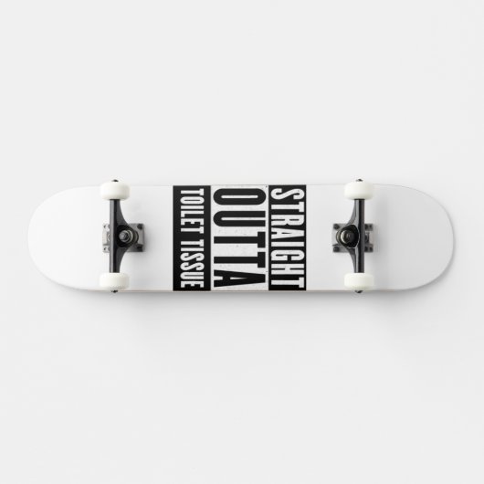 Skateboard Droit devant Toilettes Tissu Drôle Drôle Prepper C (Horz)