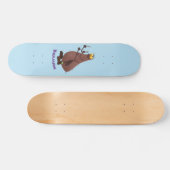Skateboard Drôle affamé pulette affamée dessin animé (Horz)