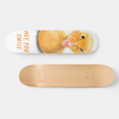 Skateboard Drôle Canard Joué Wink Joyeux Smile Cartoon (Horz)