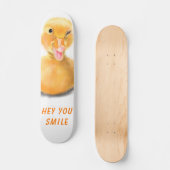 Skateboard Drôle Canard Joué Wink Joyeux Smile Cartoon (Recto)