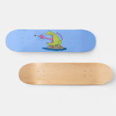 Skateboard Drôle dessin animé de grenouille et mouche (Horz)