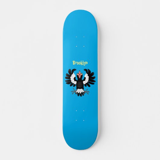 Skateboard Drôle dessin animé de Magpie australienne (Devant)