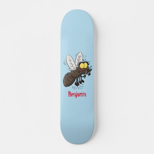 Skateboard Drôle dessin animé d'insecte de la mouche à cheval (Devant)