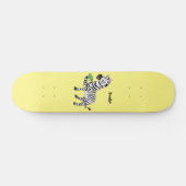 Skateboard Drôle dessin animé zèbre (Horz)