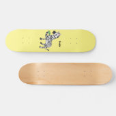 Skateboard Drôle dessin animé zèbre (Horz)