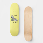 Skateboard Drôle dessin animé zèbre (Recto)