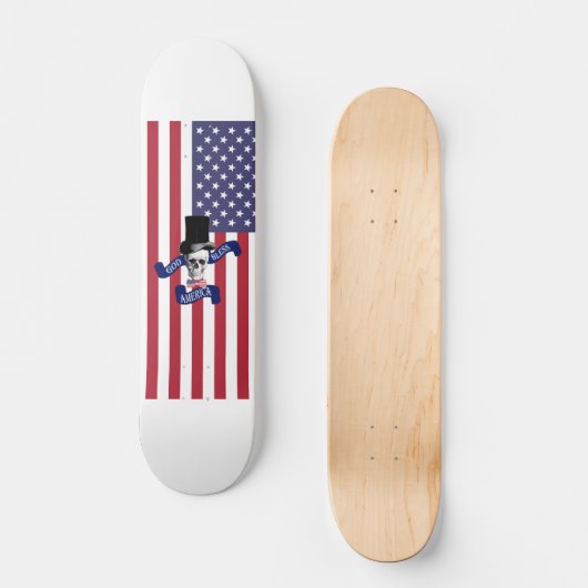 Skateboard Drôle drapeau américain (Recto)