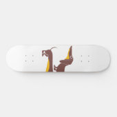 Skateboard Drôle mignon dachshund pour parent chien long (Horz)