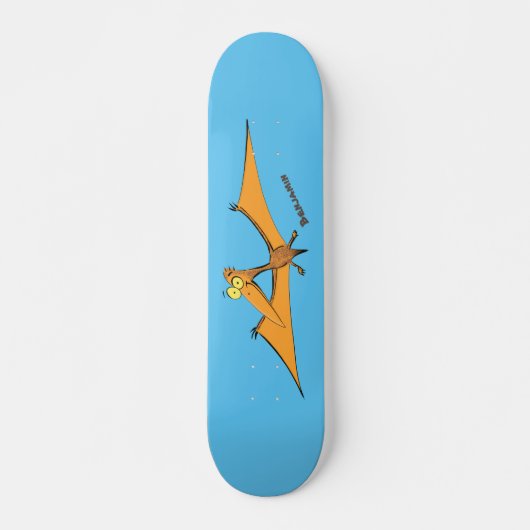 Skateboard Drôle mignon dessin animé de pterodactyle volant o (Devant)