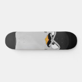 Skateboard Drôle mignon noir gris orange vif (Horz)
