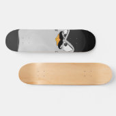 Skateboard Drôle mignon noir gris orange vif (Horz)