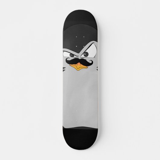 Skateboard Drôle mignon noir gris orange vif (Devant)