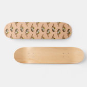 Skateboard Drôle mignon oiseau avec Motif de panier d'oeufs c (Horz)