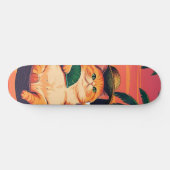 Skateboard Drôle Rétro Vacances de chats d'été (Horz)