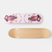 Skateboard Drôle romantique Sloth Smile Dessin animal  (Horz)