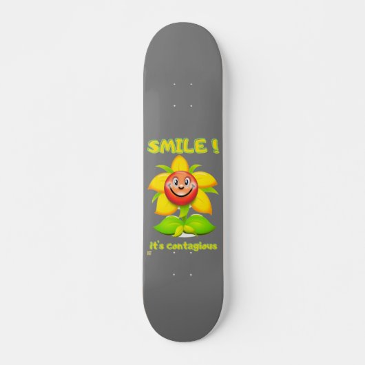 skateboard drôle "SMILE" (Devant)