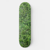 Skateboard Drôle vert herbe texture motif vrai cool photo (Recto)