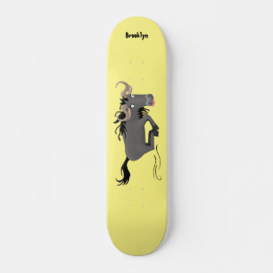 Skateboard Drôle wildebeest tourner dessin animé illustration