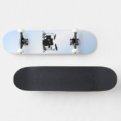 Skateboard Drums Musique Design bleu (Horz)