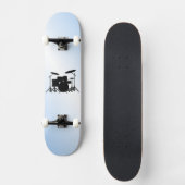 Skateboard Drums Musique Design bleu (Recto)