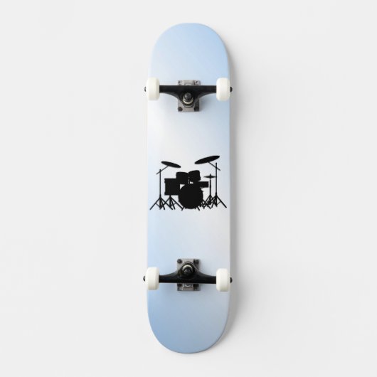 Skateboard Drums Musique Design bleu (Recto)