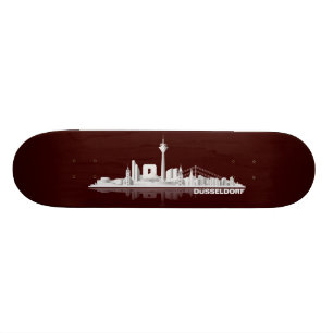 Skateboard Dsseldorf City Skyline