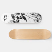 Skateboard du crâne à ailes graphiques. (Horz)