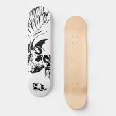 Skateboard du crâne à ailes graphiques. (Recto)
