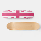 Skateboard ~ d'Union Jack dans des roses Girly (Horz)