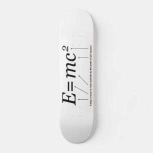 Skateboard E=MC2 Théorie de la relativité d'Einstein
