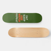 skateboard "EAT, SLEEP..." (Horizontaal)