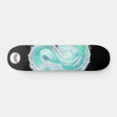 Skateboard Eau de serpent bleu turquoise éclat (Horz)