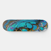 Skateboard Eau et pierres de la rivière Turquoise Art abstrai (Horz)