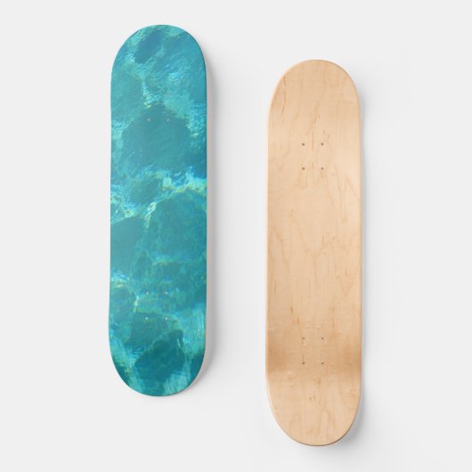 Skateboard Eau tropicale Turquoise (Recto)