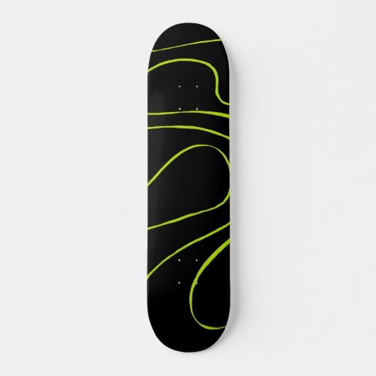 Skateboard Ebb et flux 2 en Lime vert et noir (Devant)