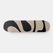 Skateboard Ebb et flux 2 en Taupe, noir et blanc (Horz)