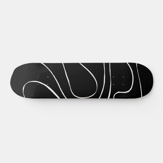 Skateboard Ebb et flux 2 - Noir sur blanc (Horz)