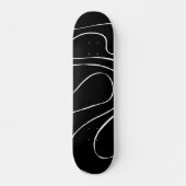 Skateboard Ebb et flux 2 - Noir sur blanc (Devant)