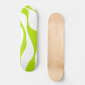 Skateboard Ebb et flux 4 en Lime vert et blanc (Recto)