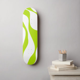 Skateboard Ebb et flux 4 en Lime vert et blanc