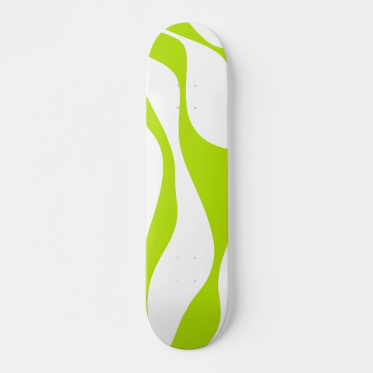 Skateboard Ebb et flux 4 en Lime vert et blanc (Devant)