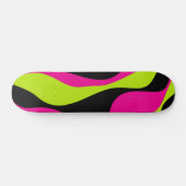 Skateboard Ebb et flux 4 en Lime vert, rose chaud et noir (Horz)