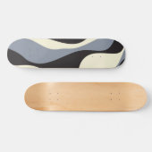 Skateboard Ebb et flux 4 en noir, gris et crème (Horz)