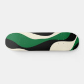 Skateboard Ebb et flux 4 en vert, crème et noir (Horz)
