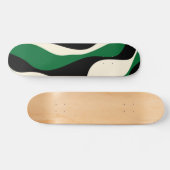 Skateboard Ebb et flux 4 en vert, crème et noir (Horz)