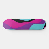 Skateboard Ebb et flux 4 - rose, pourpre, bleu et noir (Horz)