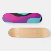 Skateboard Ebb et flux 4 - rose, pourpre, bleu et noir (Horz)
